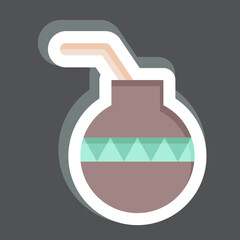 Sticker Calabash. related to American Indigenous symbol. simple design editable. simple illustration