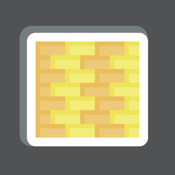 recommend clip art: Sticker Outer Wall. related to Building Material symbol. simple design editable. simple illustration
