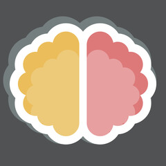 Sticker Brainstorming. related to Business Analysis symbol. simple design editable. simple illustration