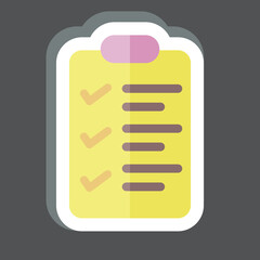 Sticker Checklist. related to Business Analysis symbol. simple design editable. simple illustration