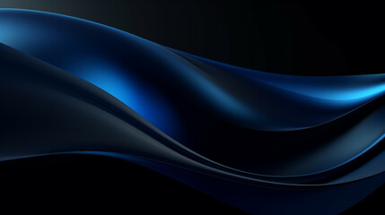 abstract blue background with some smooth lines in it. Generate Ai