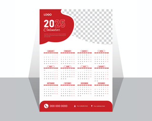 2025 simple, clean, and attractive design calendar.