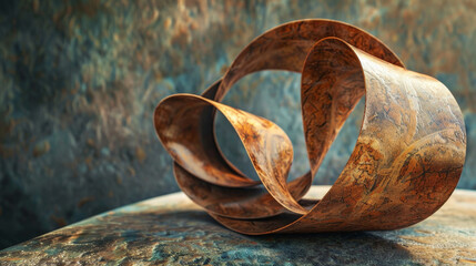 Eternal curves, a geometric journey in bronze.