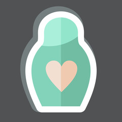 Sticker Shampoo. related to Bathroom symbol. simple design editable. simple illustration