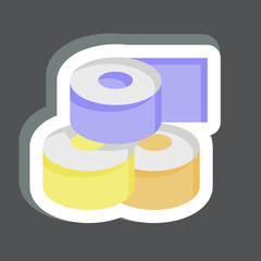 Sticker Toilet Paper. related to Bathroom symbol. simple design editable. simple illustration