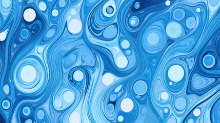 Wavy and swirl brush strokes seamless pattern