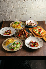 Food from the restaurant for the menu