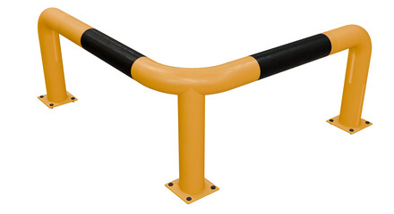 Clear Corner Defense: Showcase parking safety with this 3D rendered corner guard. The transparent background allows easy integration into design projects.