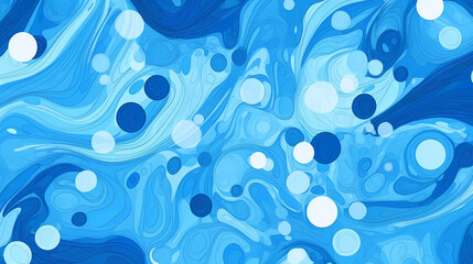 Wavy and swirl brush strokes seamless pattern