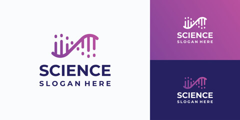 DNA line initial S letter vector logo design with modern, simple, clean and abstract style.