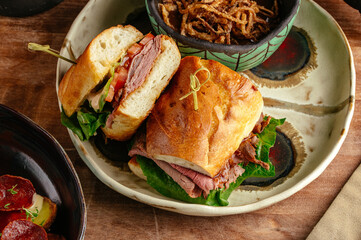 Food from the restaurant for the menu