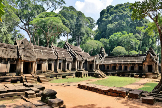 Angkor village heritage in southeast asia
