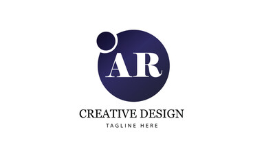 AR letter logo design for business