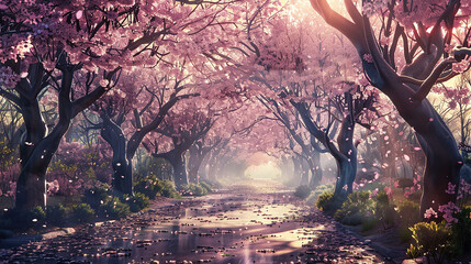 Write a haiku capturing the essence of cherry blossoms.
