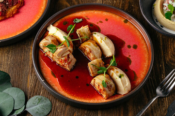 Food from the restaurant for the menu