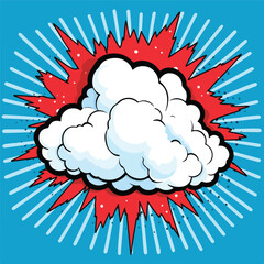 boom explosion cloud cartoon pop art comic retro 