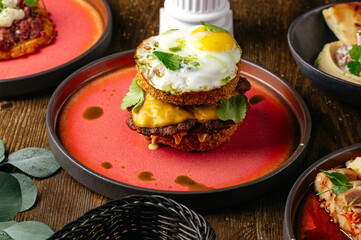 Food from the restaurant for the menu