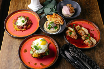 Food from the restaurant for the menu