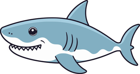 Dynamic Depths Compelling Shark Vector Illustration