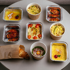 Food from the restaurant for the menu