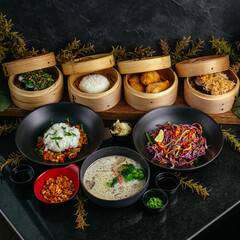 Food from the restaurant for the menu