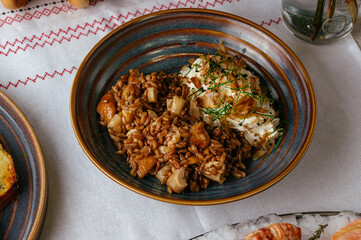 Food from the restaurant for the menu