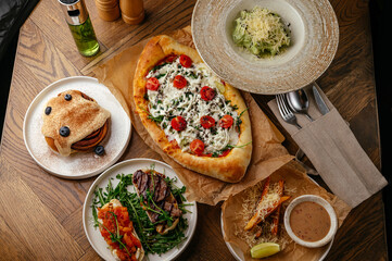 Food from the restaurant for the menu