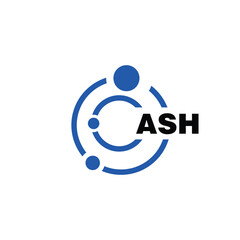 ASH letter logo design on white background. ASH logo. ASH creative initials letter Monogram logo icon concept. ASH letter design