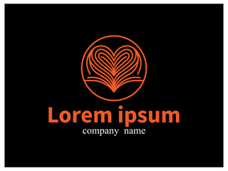 Flat book logo template collection,book logo with slogan,Flat book logo Modern book logo collection,