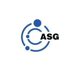ASG letter logo design on white background. ASG logo. ASG creative initials letter Monogram logo icon concept. ASG letter design