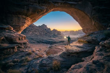 Foto op Plexiglas Natural rock bridge in the Hisma Desert – NEOM, Saudi Arabia © Muhammad