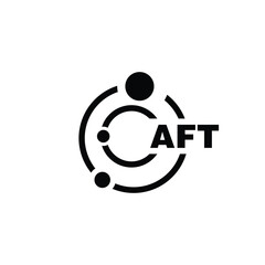 AFT letter logo design on white background. AFT logo. AFT creative initials letter Monogram logo icon concept. AFT letter design - obrazy, fototapety, plakaty