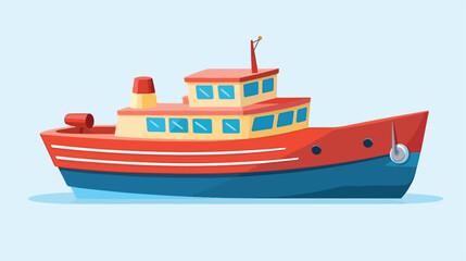 Toy Boat Icon flat vector