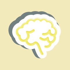 Sticker Brainstorm. suitable for Startup symbol. simple design editable. design template vector. simple illustration