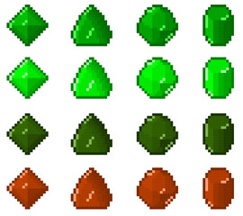 Pixel Art Minerals Pack 2 16x16 Vector