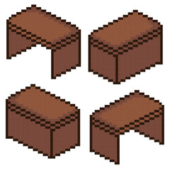 Pixel Art Table Pack 1 32x32 Vector