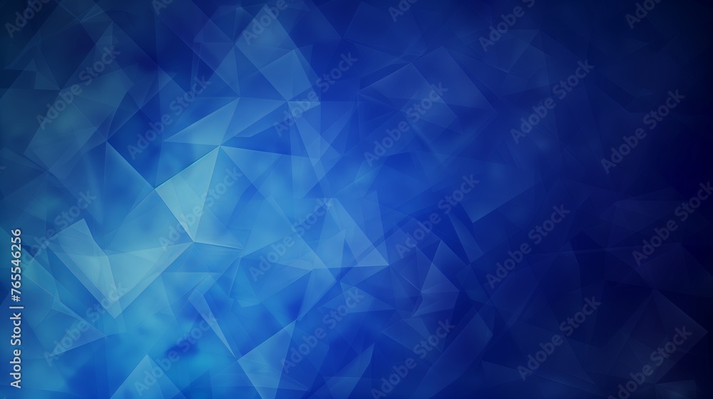 Wall mural Abstract Blue Polygonal Texture Background: Blurry Triangle Design. - Wall murals