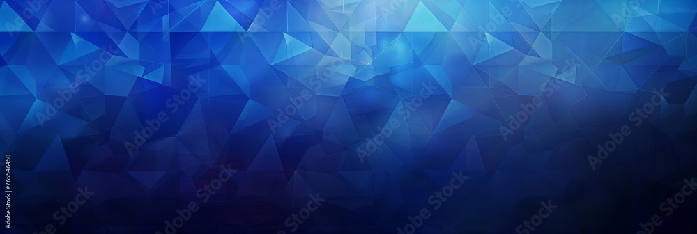 Wall mural abstract blue polygonal texture background: blurry triangle design.