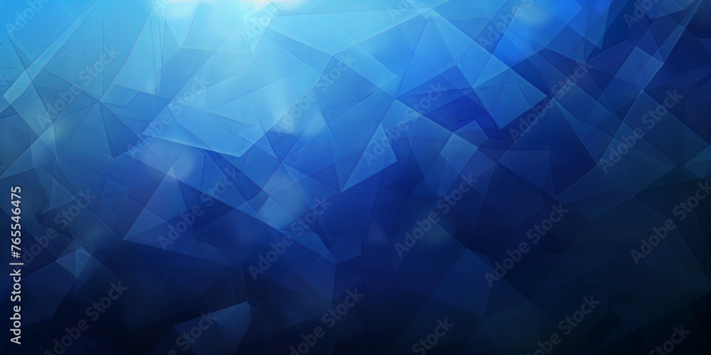 Sticker abstract blue polygonal texture background: blurry triangle design.