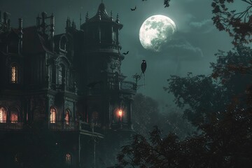 Fototapeta premium Halloween night scene.