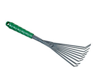 Isolated wire-tooth rake