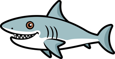 Oceanic Majesty Compelling Shark Vector Illustration