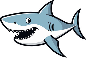 Silent Majesty Striking Shark Vector Illustration