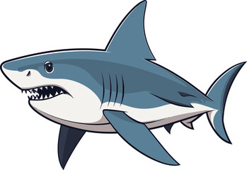 Oceanic Majesty Compelling Shark Vector Illustration