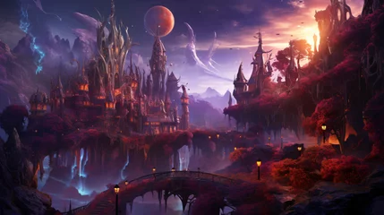 Gordijnen Magic fantasy world ..   . © Little