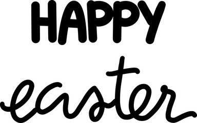 Happy Easter handwritten lettering