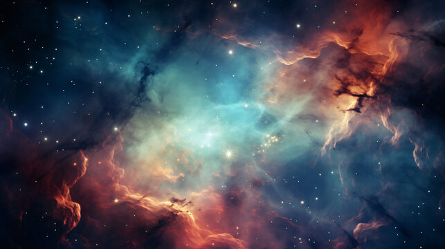 Nebula on a background of outer space ..