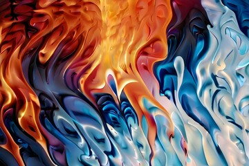 An abstract wallpaper background of fire and ice. Generative AI