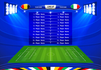 Vector info graphic statistics, score - soccer, football - 765556059