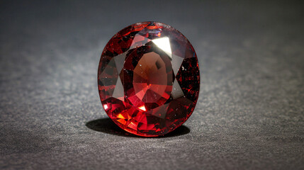Polished and cut red sapphire